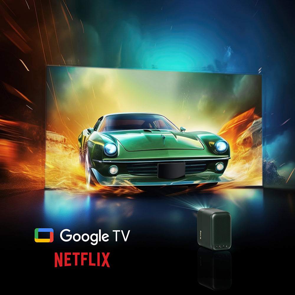 Formovie Xming Page One Projector WiFi Bluetooth Dolby,Google TV, Netflix, YouTube etc