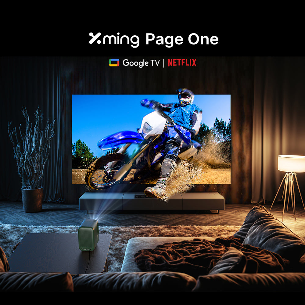 Formovie Xming Page One Projector WiFi Bluetooth Dolby,Google TV, Netflix, YouTube etc