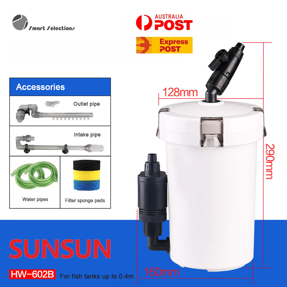 SUNSUN HW-602B 400L/H Brand New Aquarium External Canister Filter complete set