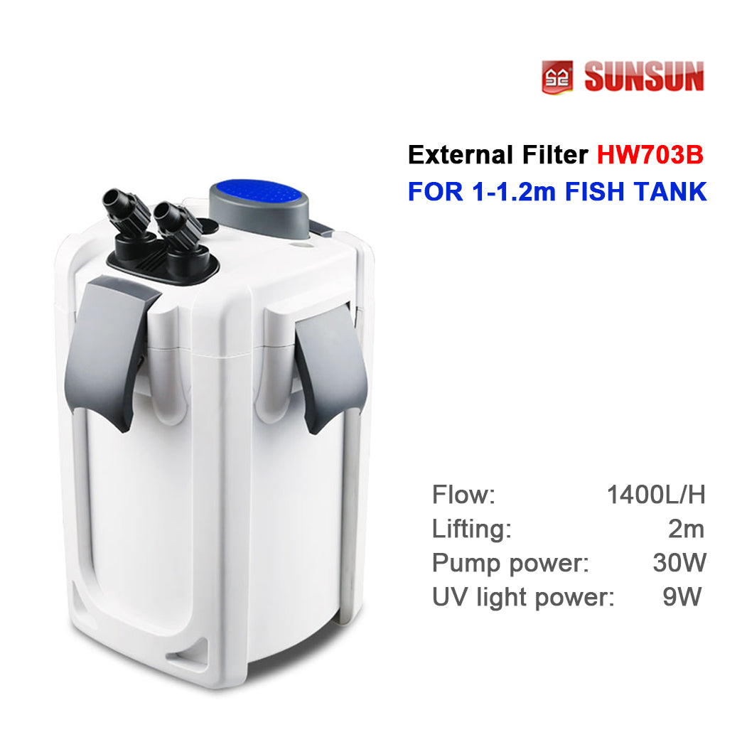 SUNSUN HW7 SERIES Brand New Aquarium External Canister UV Filter complete set