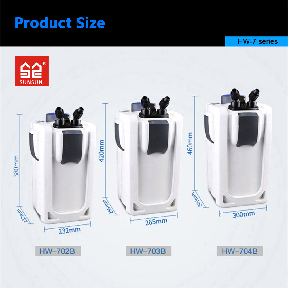 SUNSUN HW7 SERIES Brand New Aquarium External Canister UV Filter complete set