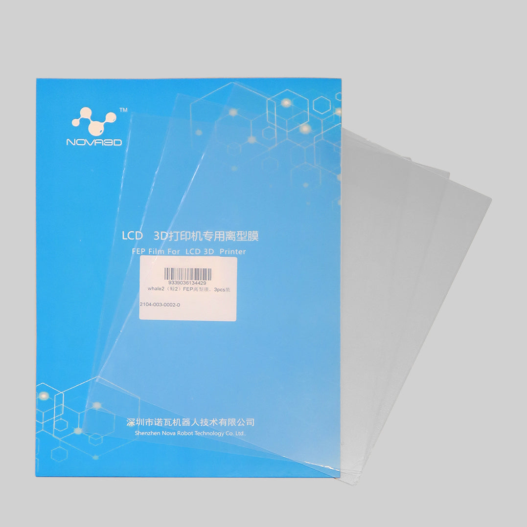 NOVA3D FEP Film for WHALE Printer, 305x220mm High Transmittance FEP Sheet