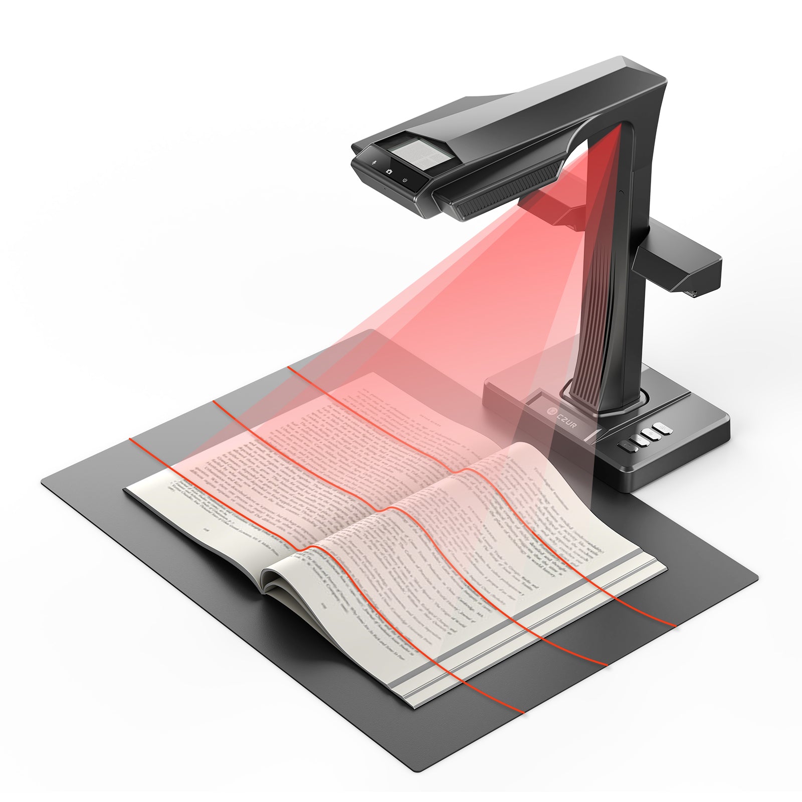 CZUR ET Series Smart Book & Document Scanner – High-Speed Overhead Scanner with Curve Flattening & OCR