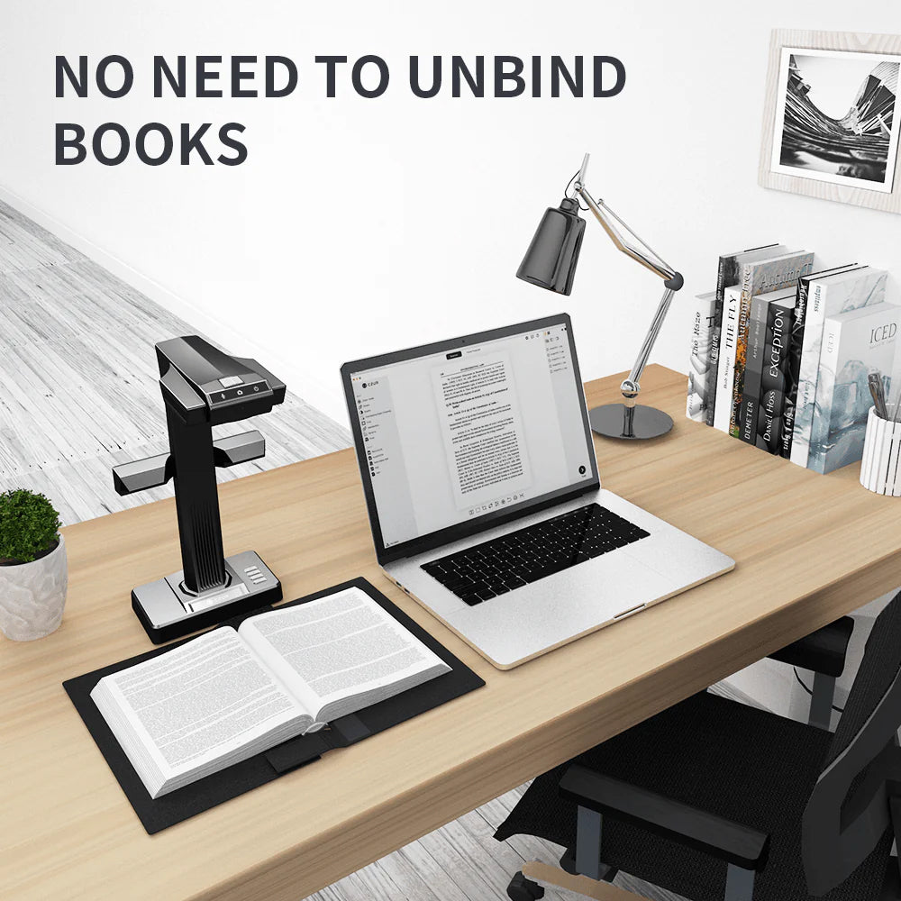 CZUR ET Series Smart Book & Document Scanner – High-Speed Overhead Scanner with Curve Flattening & OCR