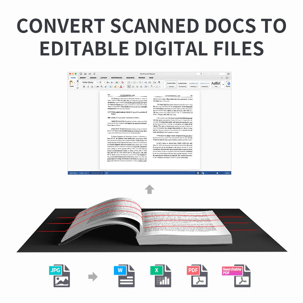 CZUR ET Series Smart Book & Document Scanner – High-Speed Overhead Scanner with Curve Flattening & OCR