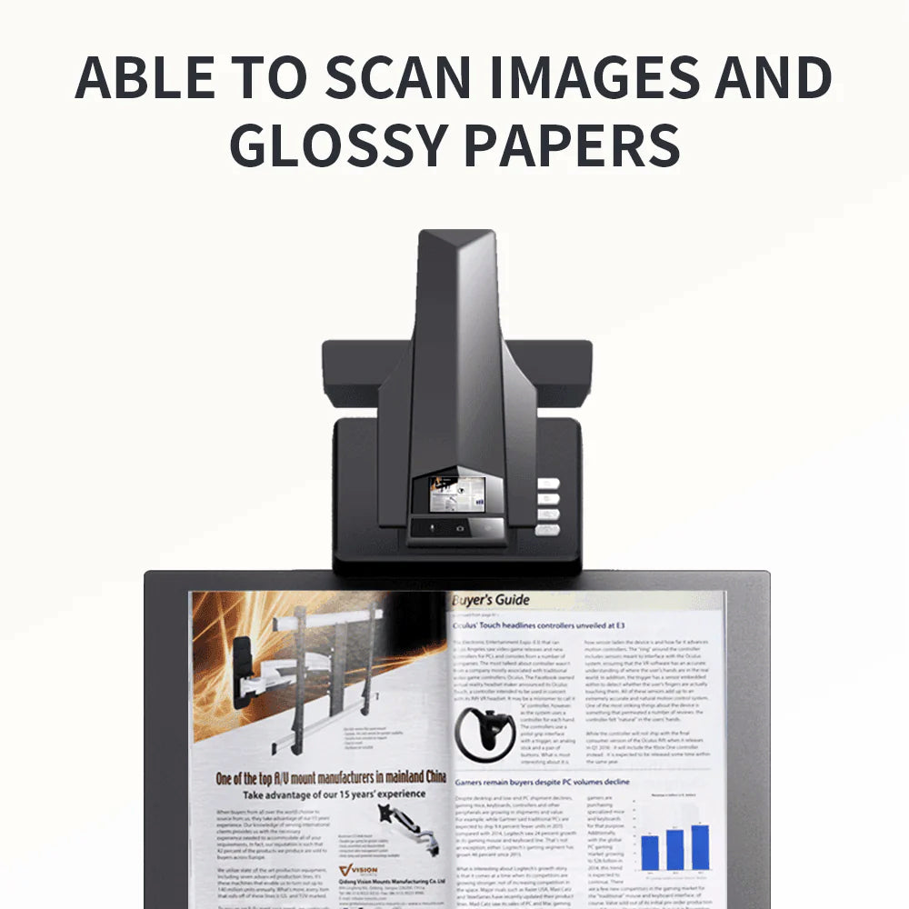 CZUR ET Series Smart Book & Document Scanner – High-Speed Overhead Scanner with Curve Flattening & OCR