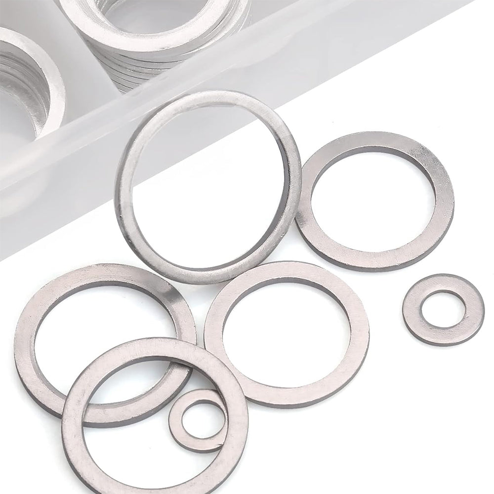 18 size 508 pcs Automotive Metric Oil Drain Plug Gasket Aluminum Flat Washer