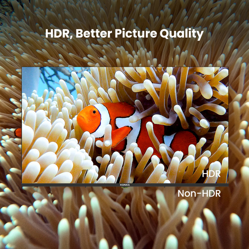 Konka Bezelless 40 inch FHD Android DVB-T2 TV with HBBTV, Youtube, Netflix etc