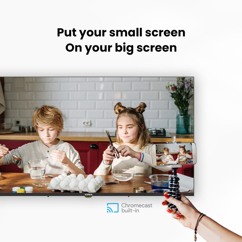 Konka Bezelless 40 inch FHD Android DVB-T2 TV with HBBTV, Youtube, Netflix etc