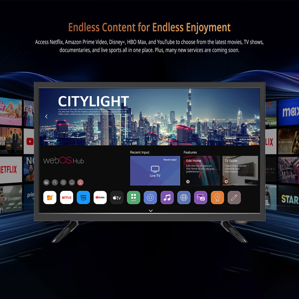 AOA 24inch ELED WebOS Smart FHD TV DVB-T2 BT WIFI 2.4G/5G