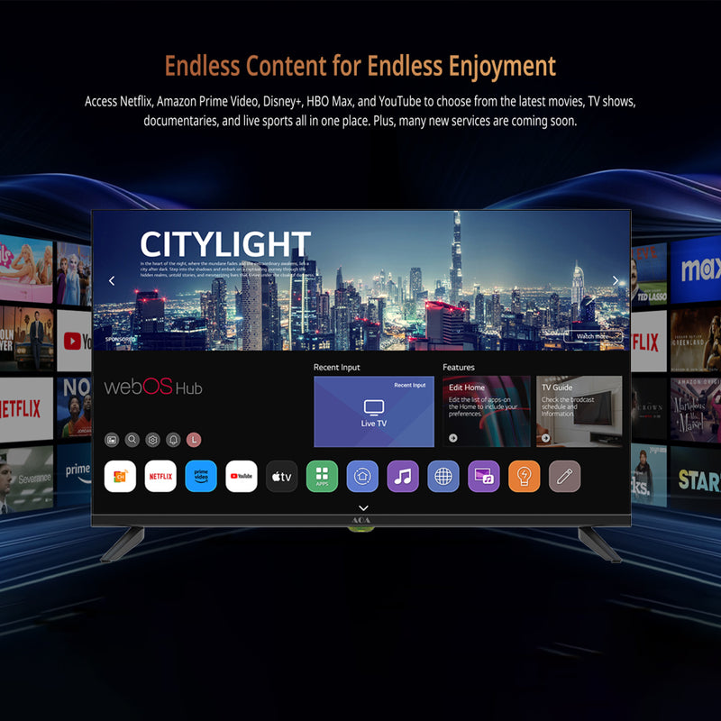 AOA 32inch LED WebOS Smart HD TV DVB-T2 BT WIFI 2.4G/5G