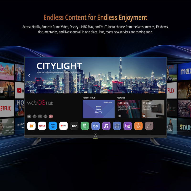 AOA 50inch LED WebOS Smart UHD TV DVB-T2 BT WIFI 2.4G/5G Magic Remote