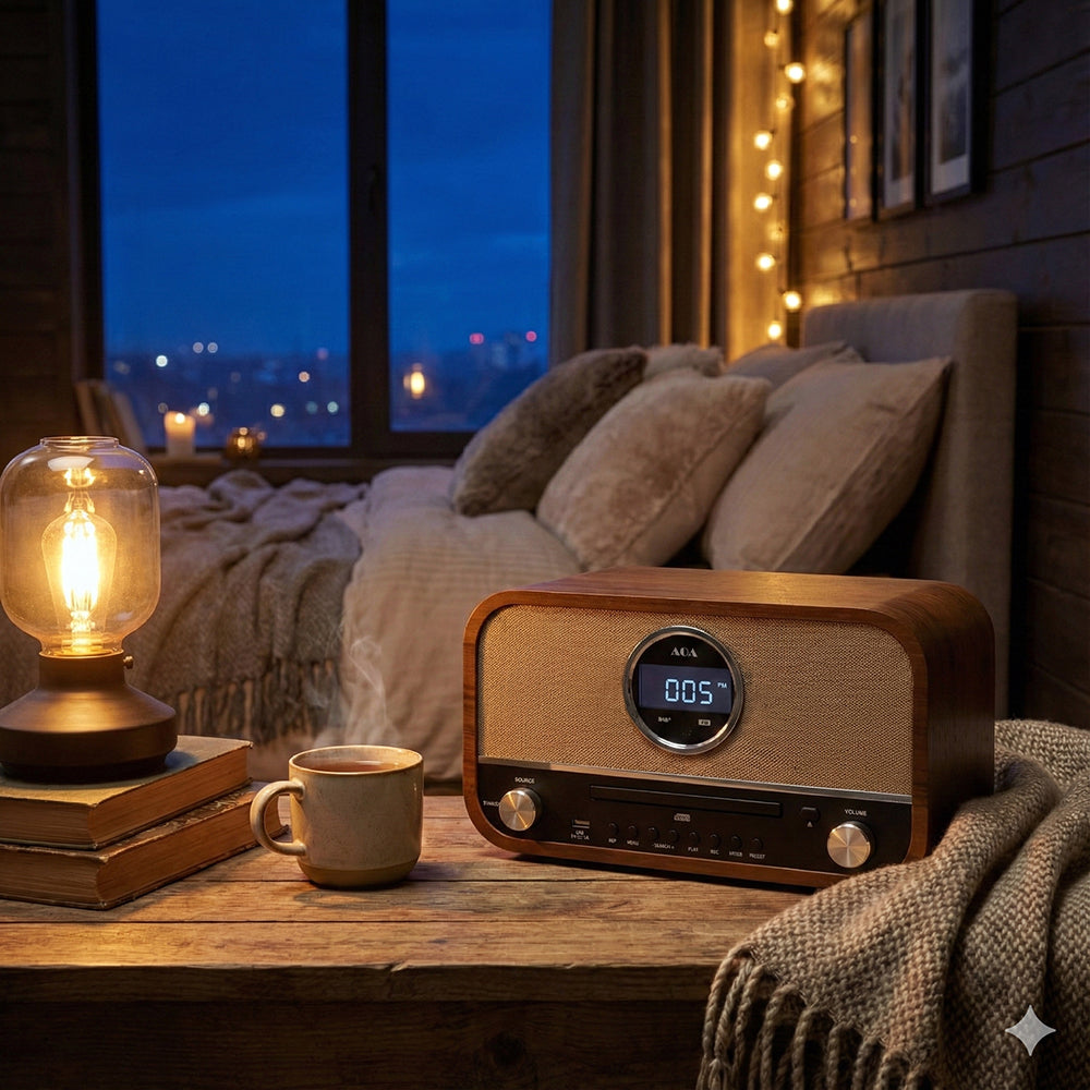 AOA RDF-CD200 BT DAB+ FM Radio CD Player USB Recording RMS15Wx2