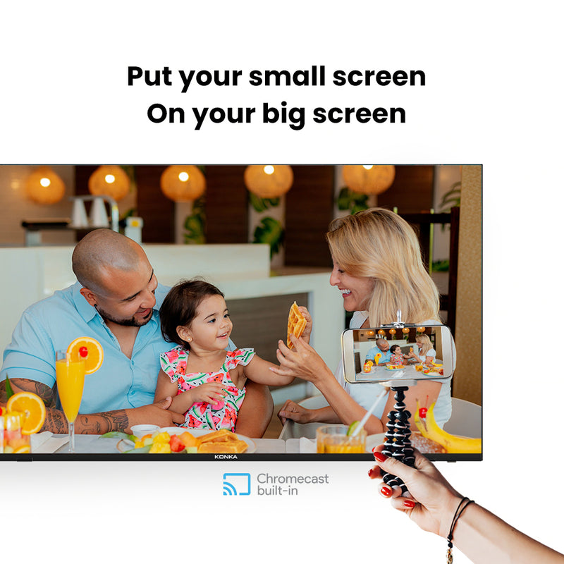 Konka Bezelless 55 inch UHD Android DVB-T2 TV with HBBTV, Youtube, Netflix etc