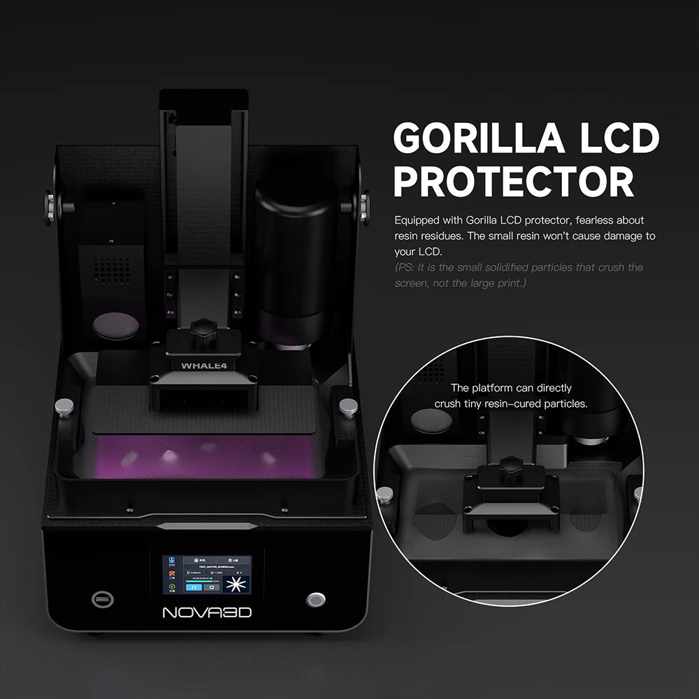 NOVA3D Whale4 SLA Printer COB Backlight Heating Air Purification Syestem