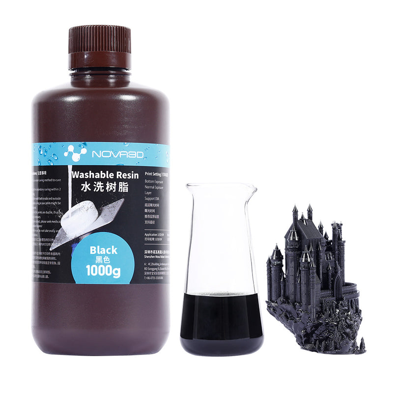 NOVA3D Water Washable Lower Odor Rapid Resin 405nm Photopolymer Resin for LCD 3D Printing Opaque Colour