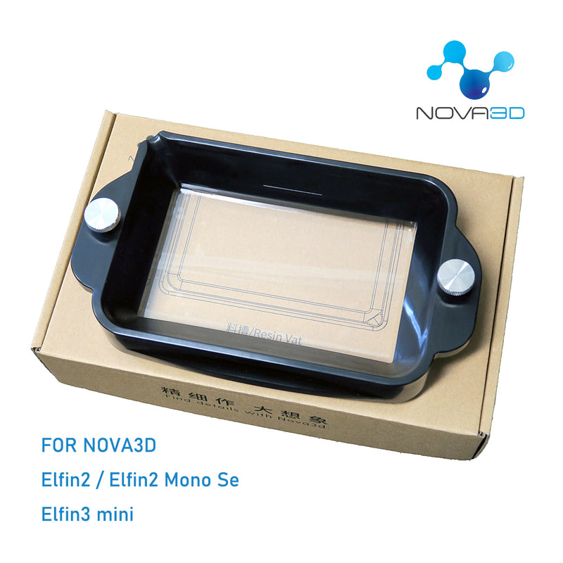 NOVA3D Elfin2 Mono SE 3D Printer Resin Vat, Resin Tank with FEP Set
