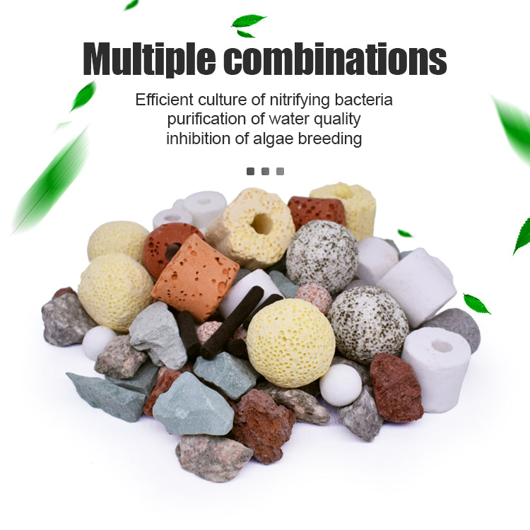 12in1 Ceramic Bio Ball Filter Media Biological Rings for Aquarium Fish Tank Pond