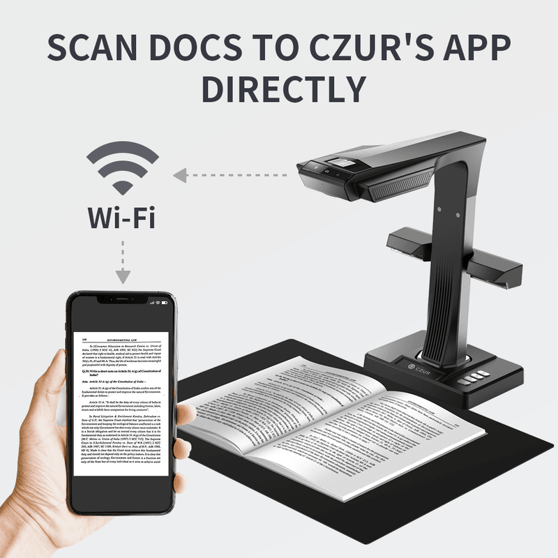 CZUR ET18 Pro Cloud Professional Scanner 2nd Gen Auto-Flatten & Deskew Tech 18MP