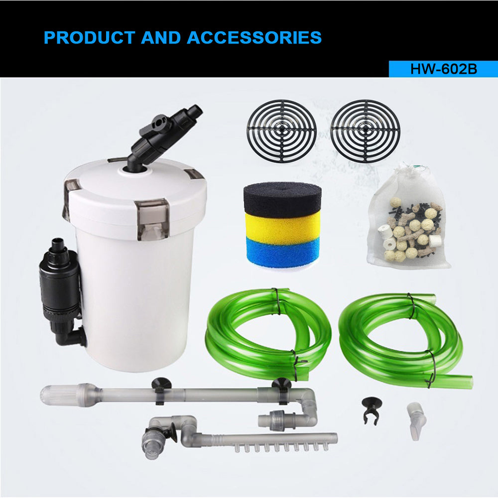 SUNSUN HW-602B 400L/H Brand New Aquarium External Canister Filter complete set
