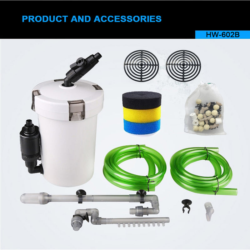 SUNSUN HW-602B 400L/H Brand New Aquarium External Canister Filter complete set