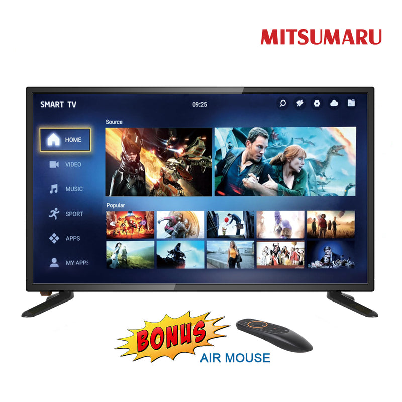 MITSUMARU 21.5 FHD Android Smart DVD Combo All in One TV DVB-T2 DVB-S2 DC 12V