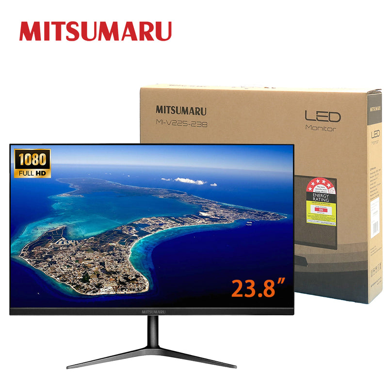 Mitsumaru 23.8 Inch FHD WLED Monitor 16:9 HDMI VGA 75Hz