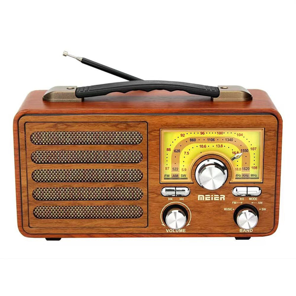 Portable Vintage Classic AM/FM/SW Bluetooth Radio Built-in Rechargeabl